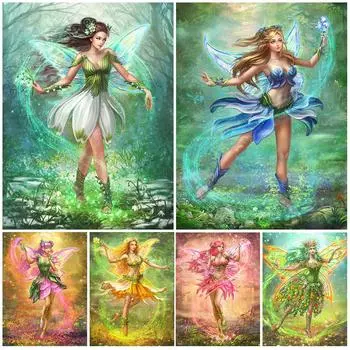 Мультфильм весна лето осень цветок фея плакат настенная живопись маслом украшение дома эстамп 21cm30cm NoFrame