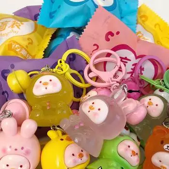 Мультфильм Животное Переодевание Свинья Колокольчик Брелок Подвеска Рюкзак Украшения Аксессуары Подарки 1pc