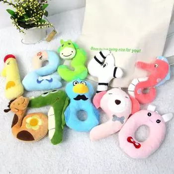 Мультфильм Животное Подушка Плюшевый Компаньон Образовательная игрушка Милая Мягкая мягкая мягкая цифра Ребенок Успокаивающие дети