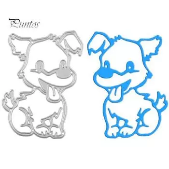 Мультфильм животное собака металлический штамп для скрапбукинга трафарет альбом форма для бумажных карт серебряный