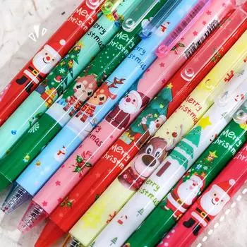 Мультфильмы для детей, рождественская серия, гелевые ручки, милые нейтральные ручки, канцелярские принадлежности для школьников, школьные канцелярские принадлежности, детские подарки