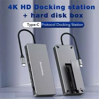 Мульти-USB-концентратор HDMI 4k Vga-адаптер для разветвителя 3-портовый USB-концентратор с корпусом SSD Usb-c Type C для док-станции для ноутбука Macbook MC601 NGFF