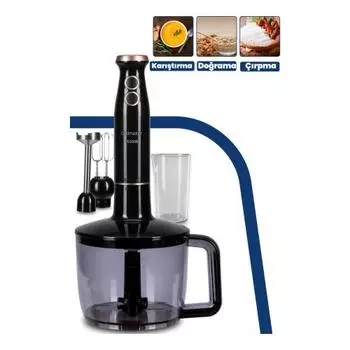 Мультиблендер Goldmaster Bestmax Black Gold, большая камера 1500 Вт, нержавеющая сталь 3 в 1