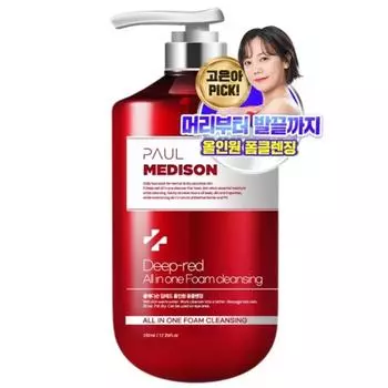 Мультифункциональная пенка для лица и тела PAUL MEDISON Deep-red All in One Foam Cleansing, 510мл