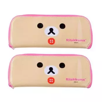 Мультифутляр для столовых приборов Rilakkuma лицевая сторона, розовый, 2 шт.