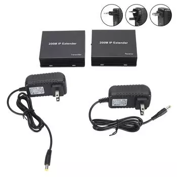 Мультимедийный интерфейс HD, 200 м KVM, IP-удлинитель, 1920x1080, 60 Гц, Ethernet-кабель Cat5e/6, IP-удлинитель EU Plug