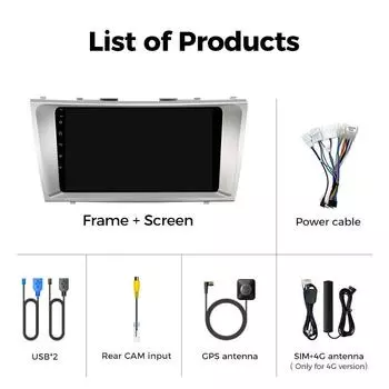 Мультимедийный проигрыватель Ainavi для Toyota Camry XV40 2005-2011 Carplay Android Auto Radio Car Radio 4G навигация GPS RDS DSP 48EQ