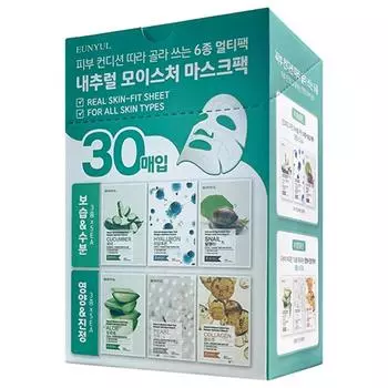 Мультипакетная увлажняющая маска Eunyul Natural (30 шт.)