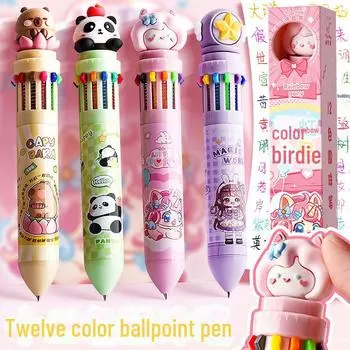 Мультипликационная многоцветная гелевая ручка с милым кукольным дизайном