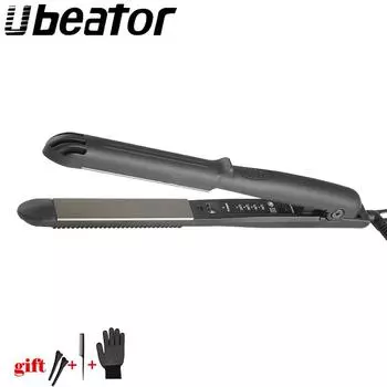 Мультистайлер для волос 2 в 1 с керамическим покрытием (завивка и выпрямление) US Plug чёрный