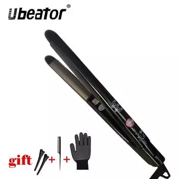 Мультистайлер для волос 2 в 1 с керамическим покрытием (завивка и выпрямление) UK Plug белый