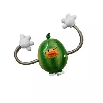 Мультистиль мультфильм смешные фрукты и овощи личность весна рука 3D смола холодильник наклейки украшения для дома