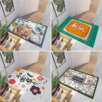 Мультистильные напольные ковры, мягкие противоскользящие коврики для туалетной двери, 40x60 см
