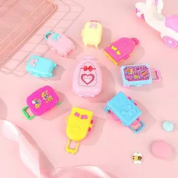 Мультистильный игровой домик, пластиковый кукольный багаж, кукольный домик, мебельные аксессуары, кукольный чемодан