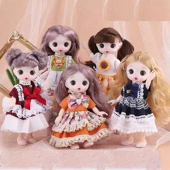 Мультистили Высококачественная мода наряды Лучшие подарки Новый костюм с юбкой 16~17 см кукла