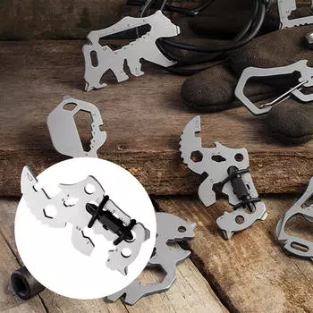 Мультитул для брелка открывалка для бутылок многоцелевой портативный мужской утилитарный гаджет для велоспорта походов A