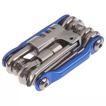 Мультитул, инструменты для ремонта велосипеда, цепной шестигранный ключ, отвертка 11 в 1 комплекте синий