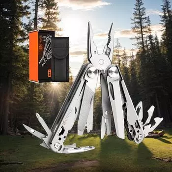 Мультитул с предохранителем, карманный зажим для мультитула из нержавеющей стали, складной мультитул с нейлоновым чехлом