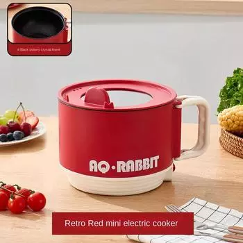 Мультиварка с антипригарным покрытием Hot Pot электрическая рисоварка портативная складная электрическая плита для студентов белый