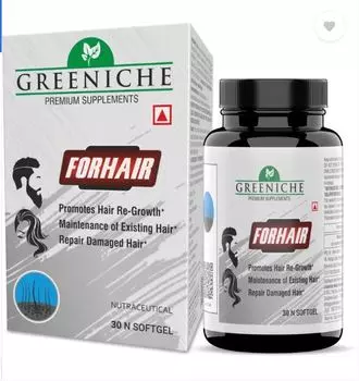 Мультивитамины Greeniche FORHAIR способствуют восстановлению волос | Восстановление поврежденных волос (30 капсул)