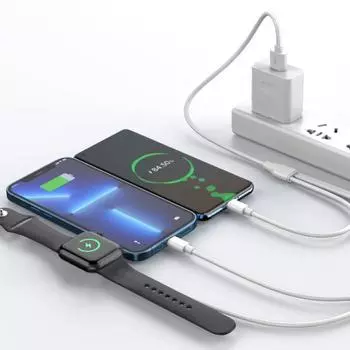 Мультизарядный кабель Стабильный выход Быстрая зарядка Широкая совместимость 4-в-1 USB OTG кабель для передачи данных Кабель для зарядки TYPE-C 1 белый