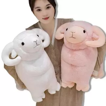 Мультяшная 1 шт. 25/35/45 см плюшевая игрушка овца милая розовая белая коза мягкая кукла подушка для мальчиков и девочек подарки на день рождения Рождество about 25cm
