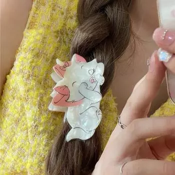 Мультяшная ацетатная заколка для акулы, заколка для кошек, элегантная заколка для волос для собак, ежедневный коготь cat