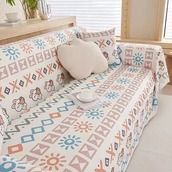 Мультяшная антицарапающая тканевая подушка водонепроницаемый чехол для диванной подушки полотенце Four Seasons универсальный нескользящий чехол для дивана 180*130cm
