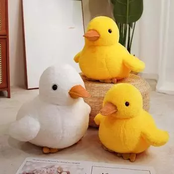 Мультяшная белая желтая утка плюшевая игрушка супер мягкий гусь плюшевые игрушки обнимашки подарки на день рождения для детей 30cm