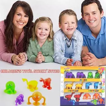 Мультяшная детская игрушка липкая музыкальная силиконовая ручная присоска