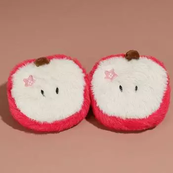 Мультяшная девочка Яблоко Сумка Мультяшная гарнитура для хранения Плюшевая сумка Подвеска Кошелек для монет Кошелек для монет 1 шт.