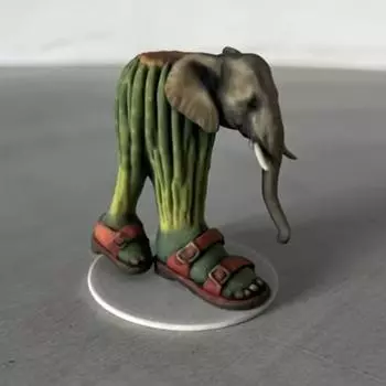 Мультяшная фигурка из смолы, акула, слон, обезьяна, чашка, статуэтка, скульптура, домашний офис, рабочий стол E