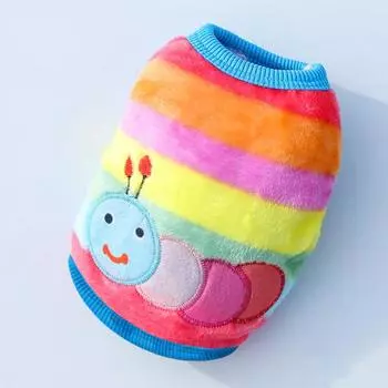 Мультяшная фланель теплая чашка щенок щенок плюшевый щенок одежда жилет товары для животных