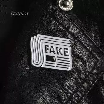 Мультяшная газета, английская буква, поддельный эмалевый значок, брошь, булавка, ювелирные изделия для одежды