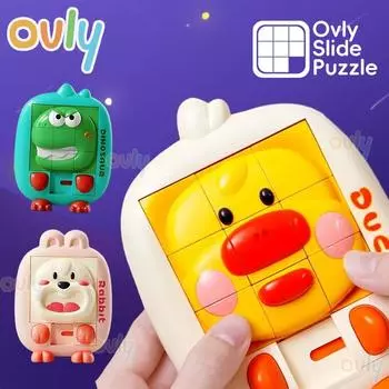 Мультяшная игра-головоломка с динозавром Huarong Road 3D Puzzle Board Обучающая интеллектуальная логическая настольная игра для детей в возрасте от 2 до 6 лет Игрушка для путешествий