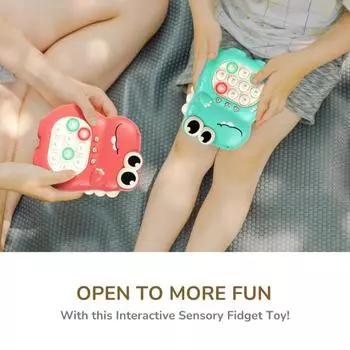 Мультяшная игра с крокодилом, толчком и пузырем, светящаяся ранняя образовательная портативная забавная игрушка для снятия стресса, быстрый толчок, ударяющая крота, сенсорная игрушка-непоседа A