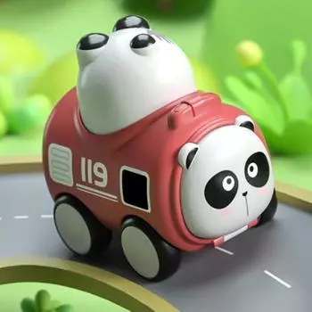 Мультяшная игрушечная машинка с инерционным механизмом и свистком, нажмите и поезжайте, тигр, панда, свинья, медведь, грузовик, игрушка для малышей, мальчиков и девочек, развивающая игрушка-машинка с инерционным механизмом для животных синий