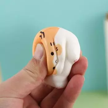 Мультяшная игрушка для снятия стресса Rebound Cocoa Cat Взрослые Дети Артефакт Pinch Music Снятие стресса Маленькая игрушка Мультяшное милое животное жёлтый