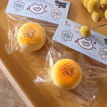 Мультяшная игрушка для снятия стресса с яичного пирога Креативная игрушка Kawaii, имитация еды, милые игрушки для снятия стресса с медленного отскока, детские подарки