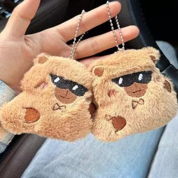 Мультяшная игрушка-капибара, брелок для ключей, милые животные, брелок, подвеска для женщин и девочек, изысканный рюкзак, украшения, аксессуары, подарки A3