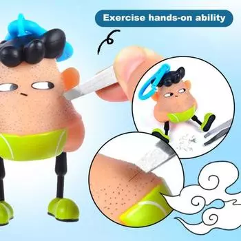 Мультяшная игрушка-нервозность для выщипывания волос с пинцетом, снятие стресса, тревожности, портативное средство для удаления черных точек, выдергивание волос, игрушка для выщипывания кожи, подарок для детей, подростков и взрослых A