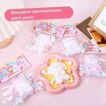 Мультяшная игрушка-сдавливание в виде животного, снятие тревожности и стресса, белая овца, медведь, кролик, собака, сенсорная игрушка для детей и взрослых, мягкая игрушка-антистресс в виде животного из термопластичной резины A