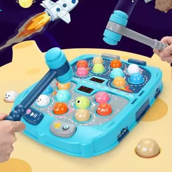 Мультяшная игрушка-сурок Монтессори Детские игрушки для малышей Развивающая игра на день рождения с мячом для снятия стресса Настольная игра для родителей и детей Подарок небесно-голубой