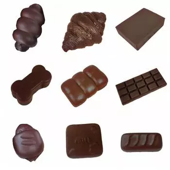 Мультяшная имитация хлеба, игрушки для сжимания, медленный отскок, круассан с морской солью, игрушка для щипков, детские игрушки Style 5