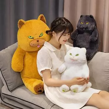 Мультяшная имитация котенка кукла плюшевая игрушка кошка звезда кукла 30cm0.15kg жёлтый