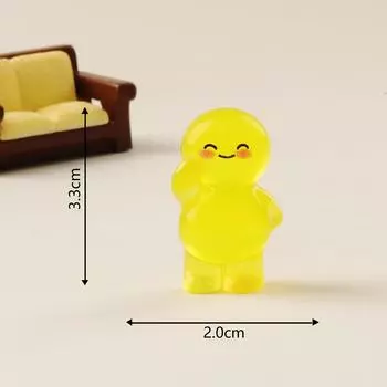 Мультяшная имитация Миниатюрная светящаяся фигурка Милый орнамент Кавайный настольный DIY Украшение для дома Детские аксессуары Подарки