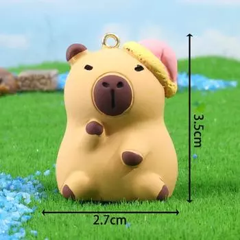 Мультяшная капибара миниатюрная фигурка брелок аксессуары кавайный милый настольный маленький орнамент креативный сделай сам украшение для дома подарки