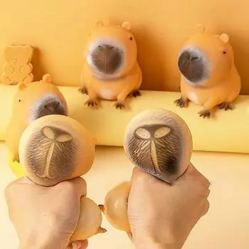 Мультяшная кавайная игрушка-капибара, креативная забавная кукла для снятия стресса, медленный отскок, супер мягкая маленькая игрушка для детей, подарок