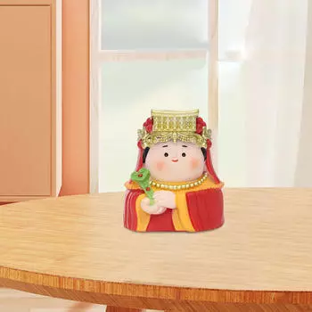 Мультяшная китайская бессмертная статуэтка из смолы, украшение для приборной панели автомобиля, высота 6 см, для гостиной Mazu