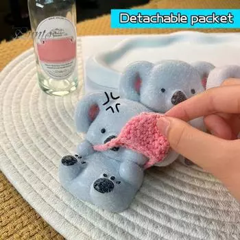 Мультяшная коала, сжимающая игрушку, ручная работа, антистрессовая игрушка для сидящей коалы, сенсорная игрушка для детей, подростков и взрослых, мягкий мяч для снятия стресса, игрушка-фиджет в виде животного